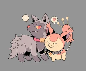 Poochyenaand Skitty Friendship Wallpaper