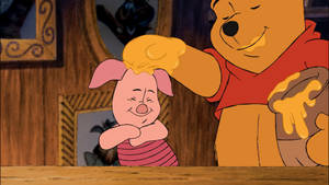 Pooh Praised Piglet Wallpaper