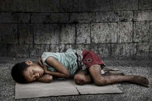 Poor Ragged Kid Wallpaper