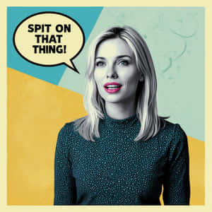 Pop Art Style Woman Speech Bubble Wallpaper