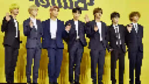 Pop Group Pose Yellow Backdrop Wallpaper