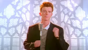 Pop Star Rick Astley In Concert Wallpaper