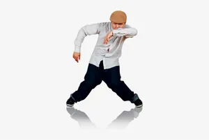 Popping Man Bending Knees [wallpaper] Wallpaper