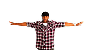 Popping Man Spreading Arms [wallpaper] Wallpaper