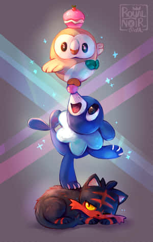 Popplio As A Starter Pokémon Wallpaper