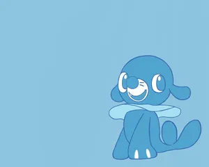 Popplio In Blue Monochrome Color Ton Wallpaper