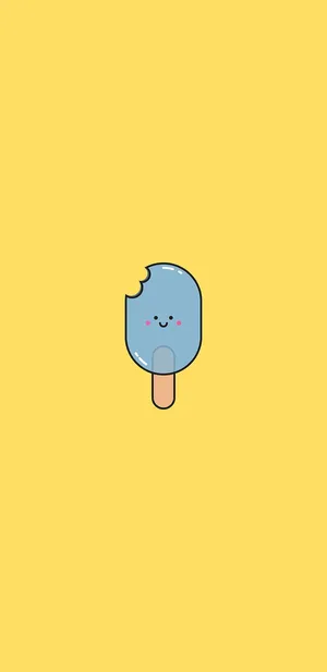 Popsicle With Bite Cute Ice Cream Wallpaper