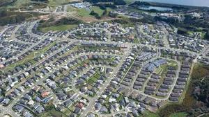 Porirua Suburban Layout Aerial View Wallpaper
