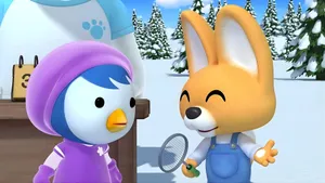 Pororo And Eddy Exploring Wallpaper