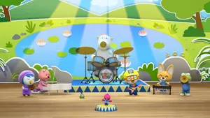 Pororo And Friends Music Show Wallpaper