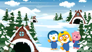 Pororo And Friends Winter Adventure Wallpaper