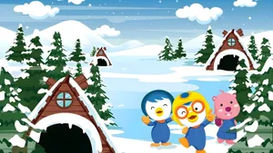 Pororo And Friends Winter Adventure Wallpaper