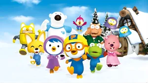 Pororo And Friends Winter Adventure Wallpaper