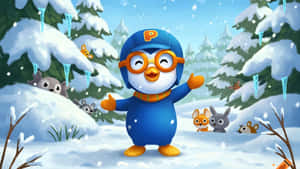 Pororo In Winter Wonderland Wallpaper