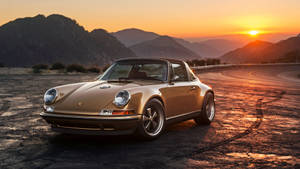 Porsche 911 And Sunset Wallpaper