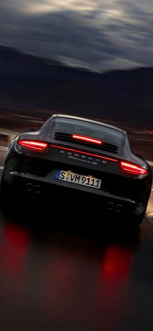 Porsche 911 Glowing Red Rear Light Wallpaper