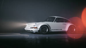 Porsche 911 In Clean White Paint Wallpaper