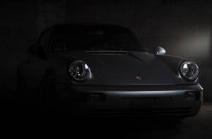 Porsche 911 In Matte Black Wallpaper