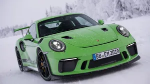 Porsche G T3 R S Winter Drive Wallpaper