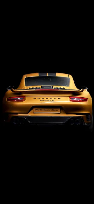 Porsche Iphone - A Stunning Iphone Wallpaper Showcasing The Elegant Curves Of A Stylish Porsche Supercar. Wallpaper