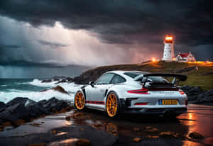 Porsche911 G T3 R S Coastal Storm Wallpaper