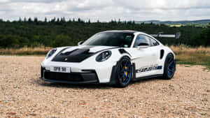 Porsche911 G T3 R S White Blue Accents Wallpaper