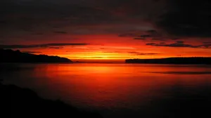 Port Waikato Beautiful Sunset Wallpaper