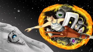 Portal 2 In Space Wallpaper
