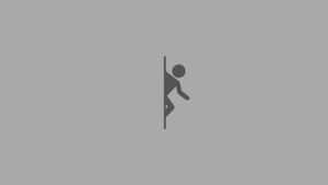 Portal 4k Portal Man Icon In Grey Wallpaper