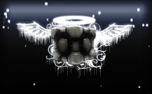 Portal Cube Companion With Wings 4k Wallpaper