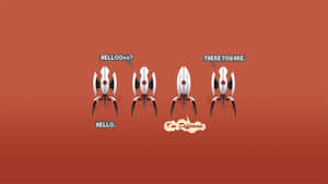 Portal Game Photo With A Distinct Turret Wallpaper