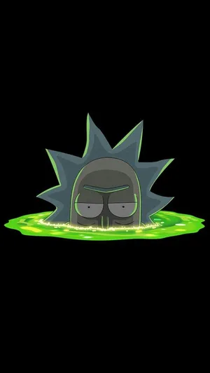 Portal Peaking Rick And Morty Iphone Wallpaper