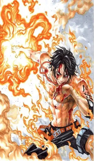 Portgas D. Ace Orange Anime Wallpaper