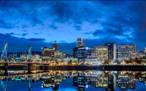 Portland Blue Night Sky Wallpaper