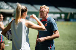 Portland Thorns F C Coach Training Session Wallpaper