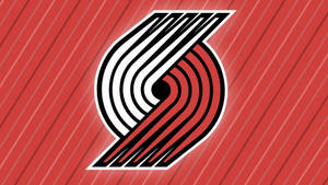 Portland Trail Blazers Diagonal Design Wallpaper