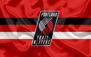 Portland Trail Blazers Silk Flag Wallpaper