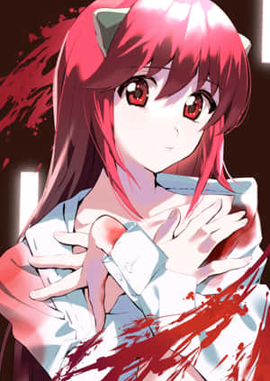 Portrait Of Lucy From Elfen Lied Animé Series Wallpaper