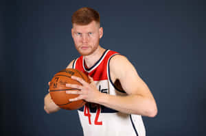 Portrait Of Nba Player Davis Bertans Wallpaper