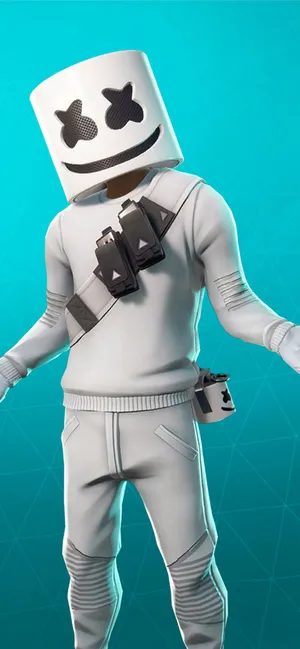 Portrait Poised Marshmello Fortnite Wallpaper