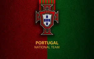 Portugal National Football Team Logo In Leather Wallpaper