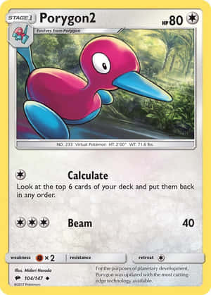 Porygon2 Pokemon Card Photo Wallpaper