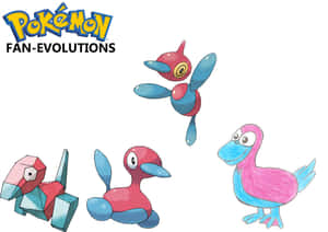 Porygon2 Pokemon Fan-evolutions Poster Wallpaper