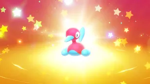 Porygon2 Yellow Glowing Light Wallpaper