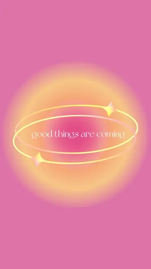 Positive Pink Aura Message Wallpaper