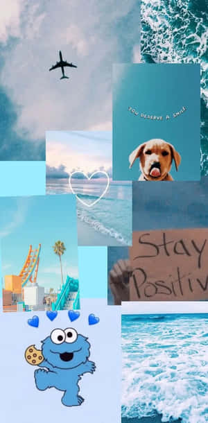 Positivityand Happiness Collage Wallpaper