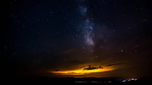 Possible Sunset And Night Skies Overlapping Wallpaper