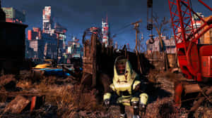Post-apocalyptic Adventure In Fallout 4 Wasteland Wallpaper
