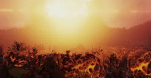 Post-apocalyptic Landscape After A Nuclear Explosion In Fallout Nuke Game Wallpaper