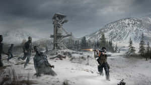 Post-apocalyptic Nuclear Winter Landscape Wallpaper